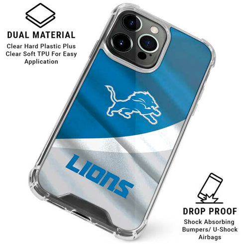 NFL Detroit Lions iPhone 16 Pro Clear Case